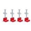 4PCS Universal Tool Box Tie Down Aluminum Alloy No Drill Mounting Kit  Pickup Tool Box Mounting