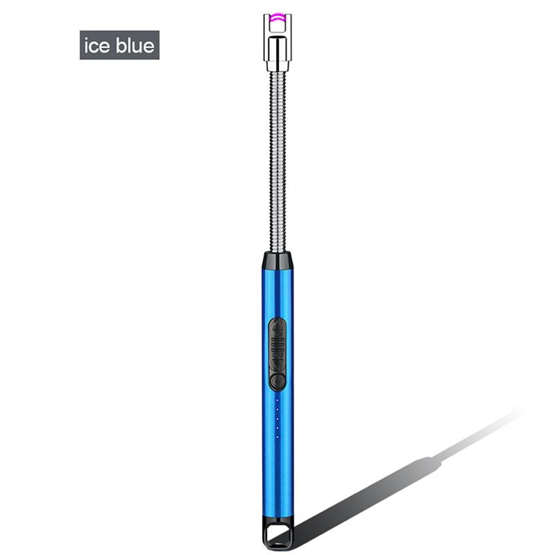 Brichetă electrică pentru grătar cu arc electric de 360°, USB rezistentă la vânt, fără flacără, aprindere cu plasmă, brichete lungi de bucătărie, brichetă cu gaz pentru aragaz cu lumânări