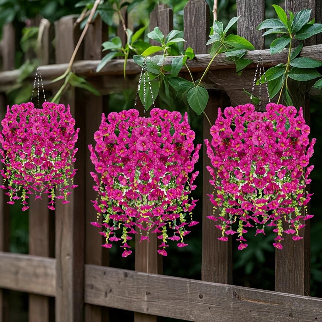 4PCS Hanging Artificial flowers -Eucalyptus Leaves Floral - Fake flowers Indoor/Outdoor Decor Garden -  Durable Plastic Florals