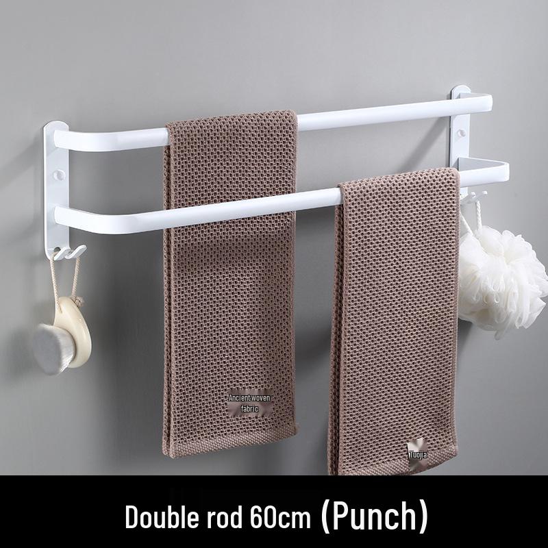Weißer Space-Aluminium Mehrschichtiger Badezimmer-Handtuchhalter - Drei Stangen