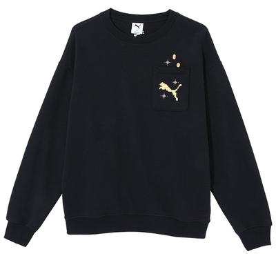 Fashion Color Block Crew Neck Pullover Sweatshirt Men Tops Black 631417-01