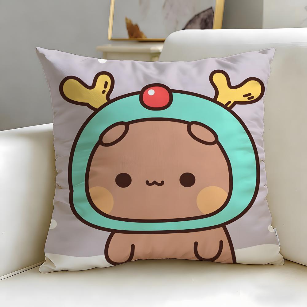 popular cartoon yier bubu Cushion Cover Soft  EasyWash Pillow Case  Versatile for Couch Bed Travel and Office