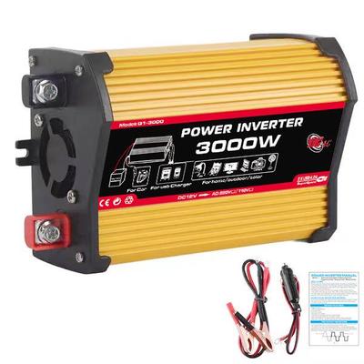 Inverter Smart per Auto 300W, 12V a 220V/110V, USB Doppio, Standard Transfrontaliero 3000W