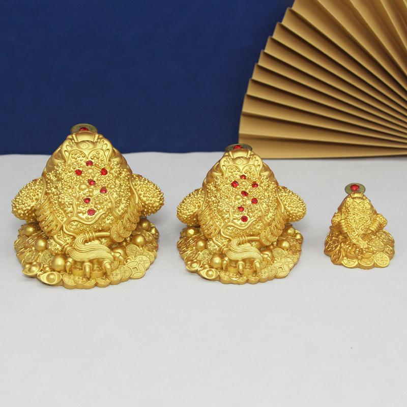 Goldenes Glücksgeld Citrin Kröte Frosch Drache Feng Shui Figuren Skulptur Statue Glück Reichtum Wohndekoration Auto Ornamente