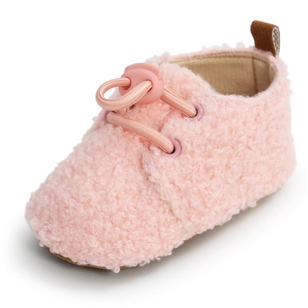 Anti-Slip Toddler Shoes Fluff Material Infant Crib Shoes New Winter Baby Shoes For Baby Girl