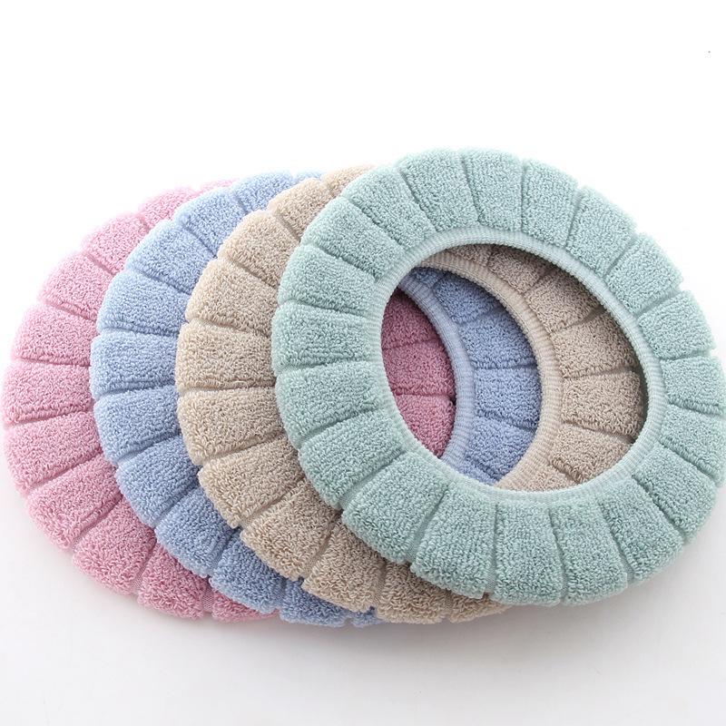 20 pezzi Cuscino per sedile WC per uso domestico Inverno Ispessito Peluche Cuscino per sedile WC Scalda sedile WC Coprisedile per WC