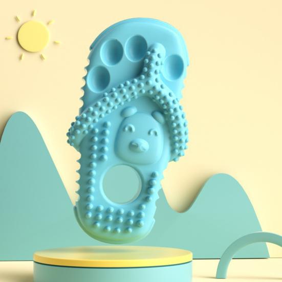 Jouet à mâcher pour chien en forme de pantoufle Caoutchouc Pantoufle Jouet de dentition pour chiot Jouet de nettoyage des dents pour mordeurs agressifs Mordiller Mâcher