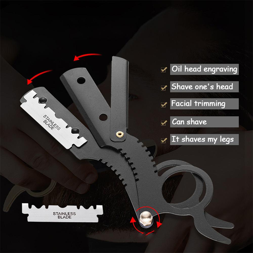 1PC Manual Barber Razor Haircut Shaving Tool Beard Eyebrow Trimming Blades Straight Edge for Hairdresser Professional Depilation