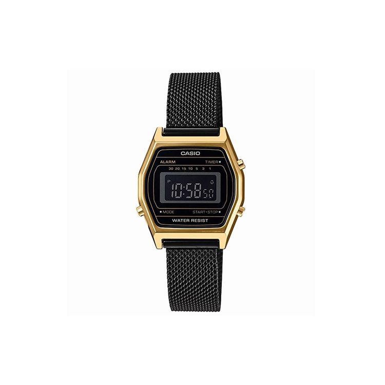 

Casio Youth Series Vintage Business Casual Square LCD Display Reverse Display Square Dial Waterproof Quartz Movement Unisex Watches LA690WEMB-1BEF Honor Black Gold Watch Dial