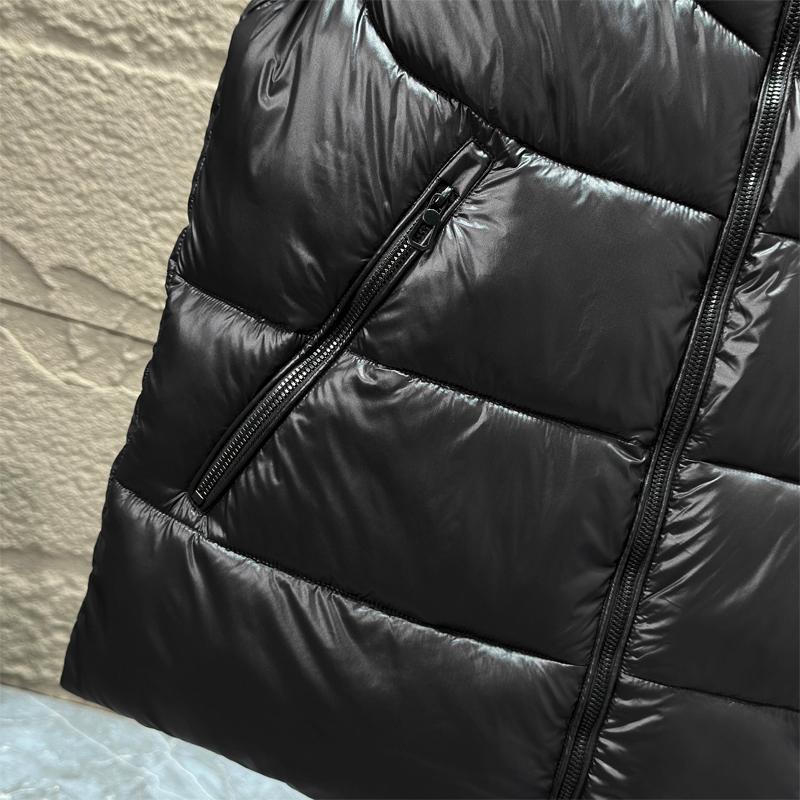 Ärmellose Winterparkas für Herren, Oberteile mit Kapuze, Übergröße, lässige dicke warme schwarze Weste für Herren-Oberbekleidung