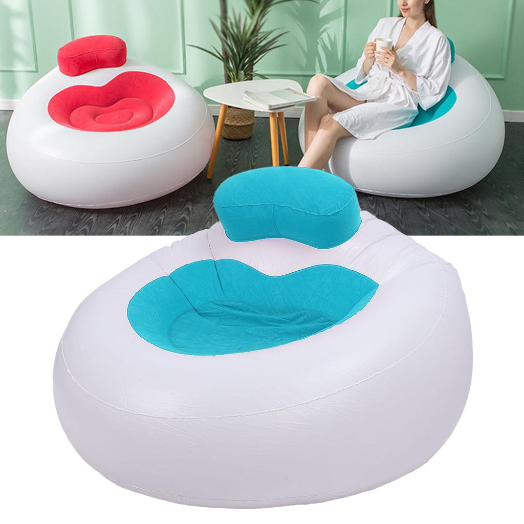Inflatable Chair Comfortable Supportive Heart Shape Decorative Plush Chair for Bedroom Living Room