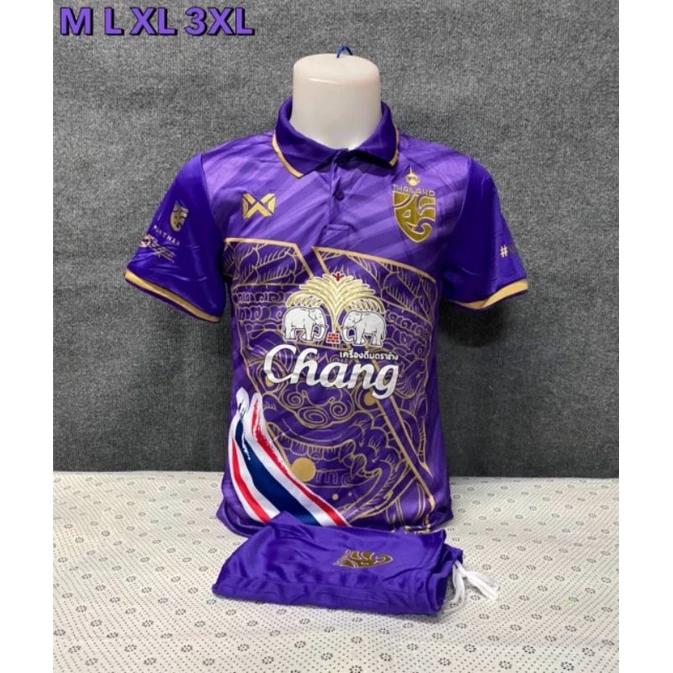 THAILAND National Football Soccer Vintage Shirt Polo Flag Unisex Men Women Training JERSEY Print Quick Dry Short Sleeve Uniform Elephant Badge Logo