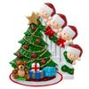 2025Christmas Tree Decoration Pendant DIY Name Blessing Santa Claus Resin Family Xmas Pendant Figurines Crafts Home Accessories