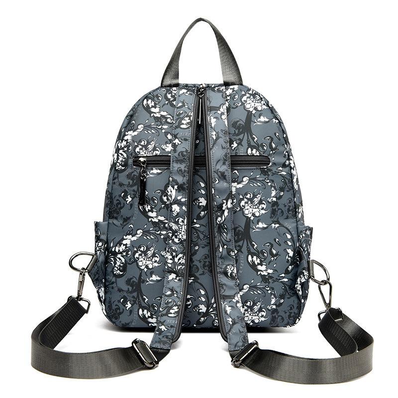 Large-capacity Double-shoulder Bag for Ladies, Lightweight for Travel and Commuting, Printed Design, Backpack