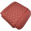 PU Leather Car Armrest Cushion Cover Center Console Box Pad Mat W/Storage Bag