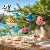 Creative Desktop Ornaments Ocean Advent Calendars 2026 Marine Themed 24 Days Christmas Countdown Calendar Gift Box 2D Acrylic Sea Animal Ornament