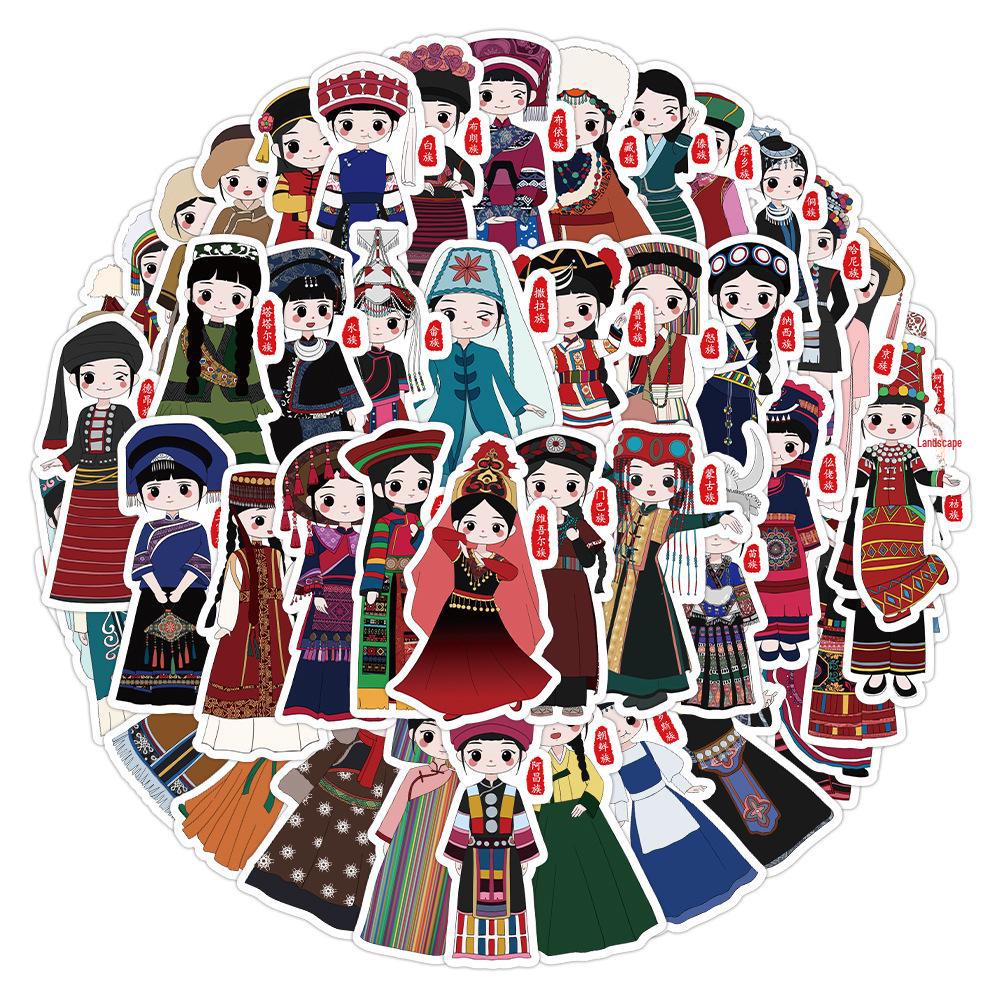 60-Piece Cute Animal Graffiti Sticker Set for Phone Cases, Water Bottles, and Laptops