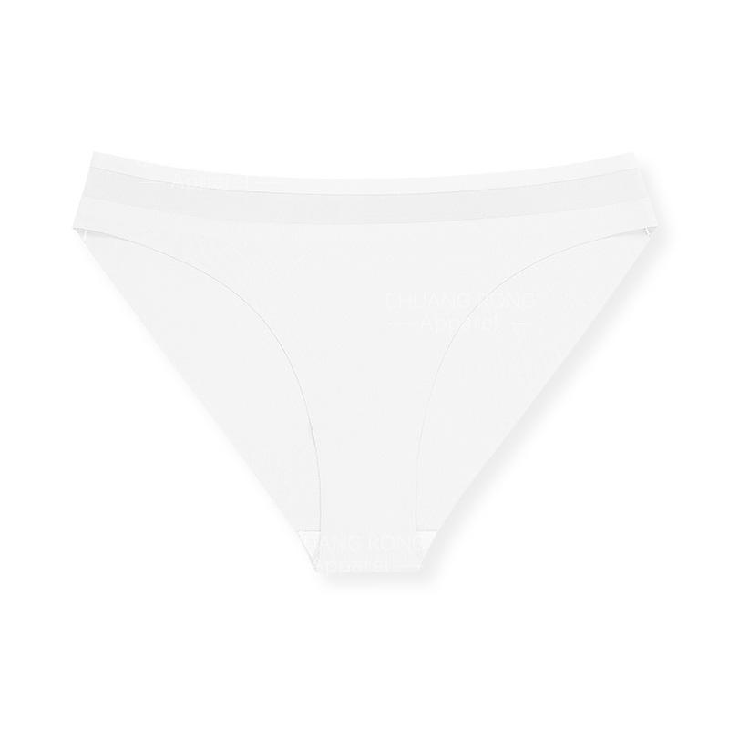 

Sexy mesh splicing thin underwear women s large size low waist seamless ice silk breathable nude comfortable briefs S белый
