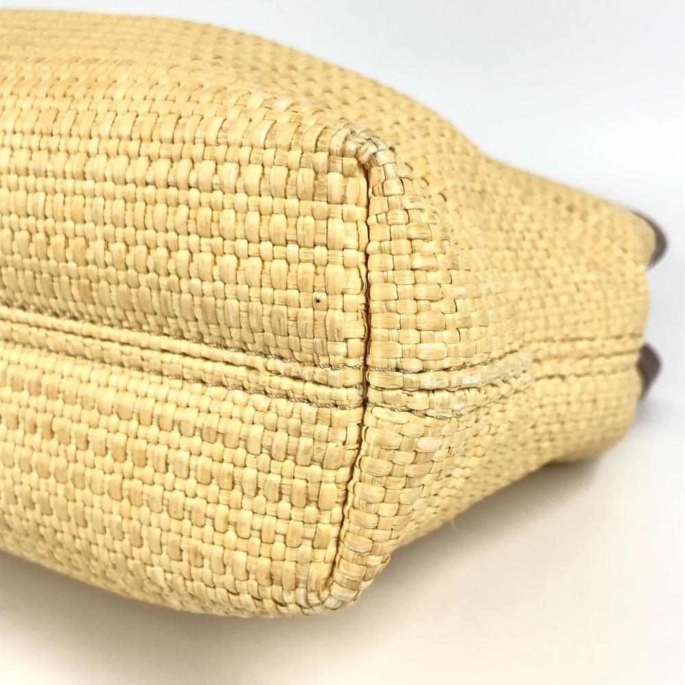 Chanel CC CC Mark Logo Bag Shoulder Bag Tote Bag Raffia / Leather Beige/Brown