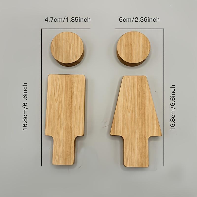 

2PCS Wooden Bathroom Sign for Men s and Women s Restroom Doors Suitable for Home and Office, Bathroom Accessories