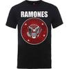Rockoff Trade Herren Ramones Rot Gefüllt Dichtungs Siegel T-Shirt Schwarz Klein