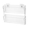 2/4Pcs Acrylic Brochure Pamphlet Holder Large Capacity Easy To Install