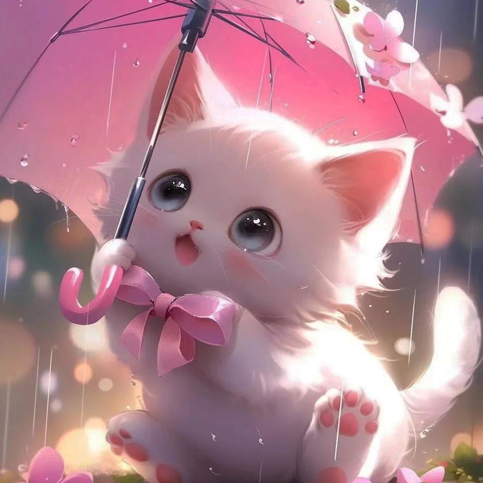 New Arrivals Diamond Painting Animal Cat 5d Diy Full Drill Mosaic Umbrella Art Gift Home Decoration Craft Kit
