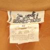 HERMES 90s French Silk Old Short sleeve shirt 42 Orange brown Women Used