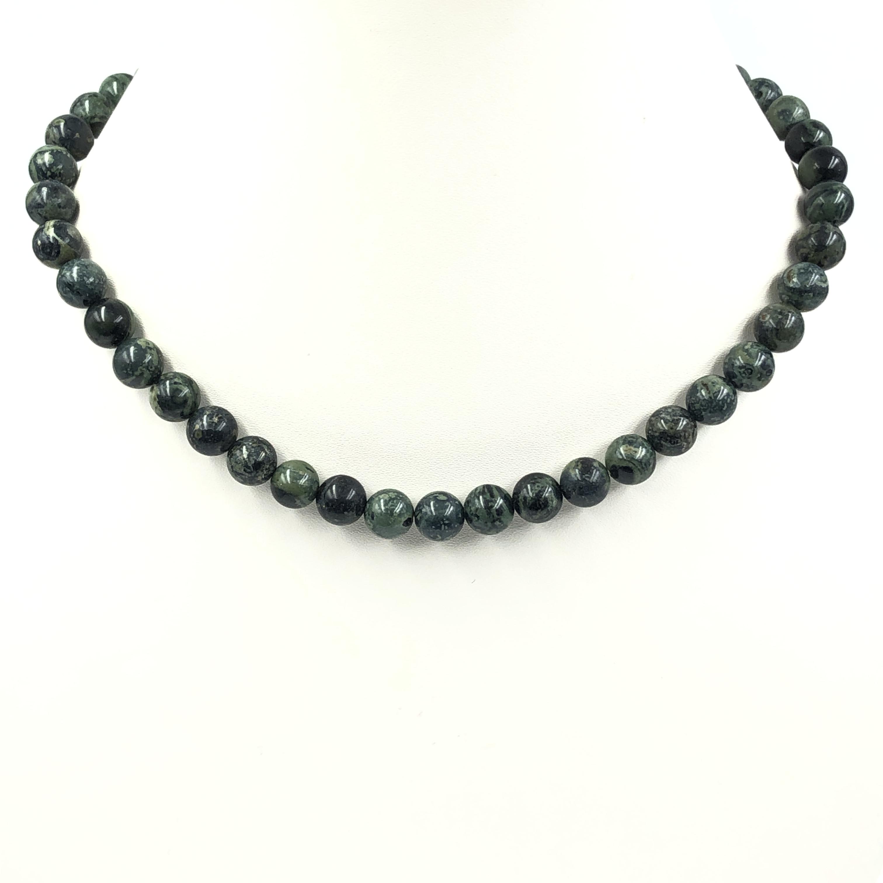 

8mm Natural Kambaba Jasper Gemstone Beads Jewelry Handmade Pretty Beads Necklace 17-20 For Women 8BN-53