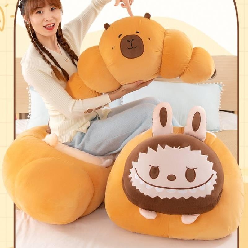 Croissant Sheep Capybara Plush Toy Pillow Stuffed Doll Decoration Gift
