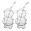 Bear Shaped Glass Cup 320ml Cute Teddy Bear Wine Glass Unique Champagne Tumbler Juice Drinking Glassware Birthday Gift