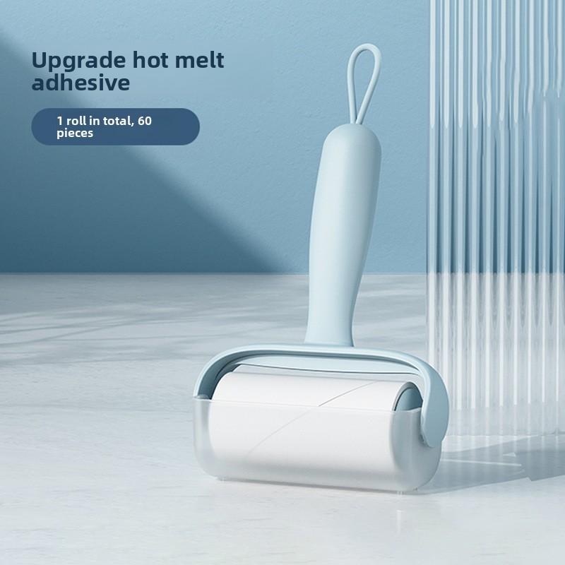 Household Hairbrush with Detachable Replaceable Roll Paper Drum - Powerful Pet Dust Removal Tool for Cleaning Clothes, Hair and Pets' Fur