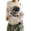 Sweater y2k Aesthetic Gothic Hollow Out Long Sleeve Tops Punk Style Crochet Pullover Knitwear Women Streetwear