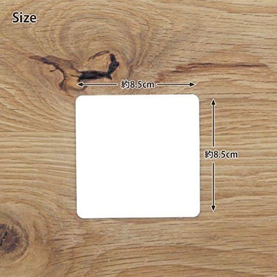 Daikoku Kogyo Coaster White 8.58.5cm Plain Square 100 Pieces Per Pack