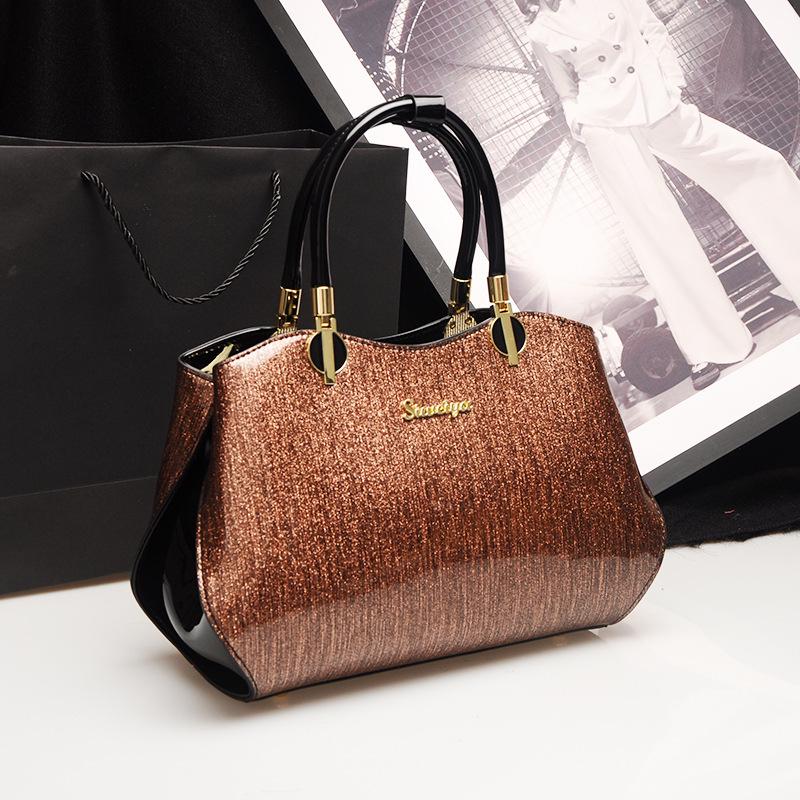 2025 Women's Patent Leather Crossbody Handbags: Fashionable Mummy Bags for Middle-Aged Women