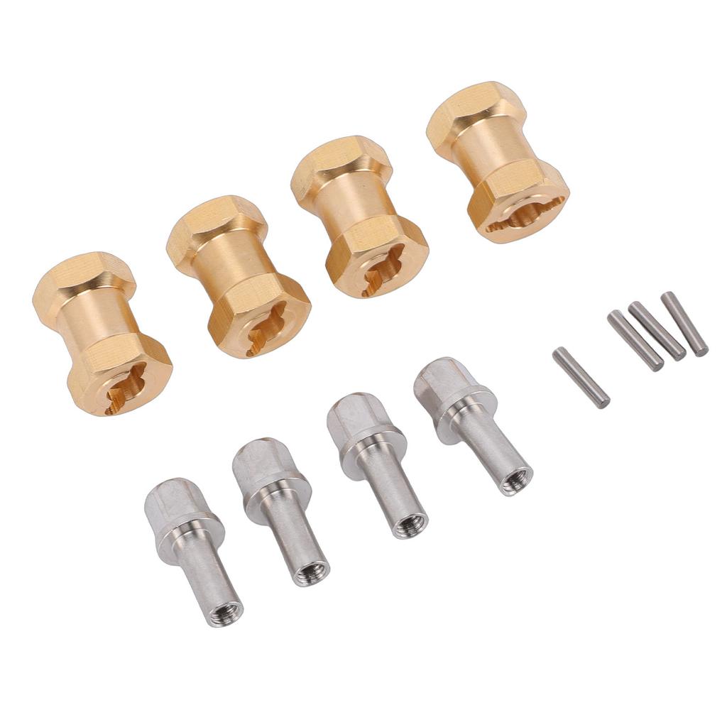 4pcs 18mm Wheel Spacers Fit for Scx10 1Celsius10 RC Crawler Car Brass Wheel Hubs Extension Drive Adapter