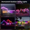 LED Permanent Outdoor Lights IP65 Waterproof RGBIC Eave Lights RGB+IC 100FT Smart LED Eaves Lights  DIY Holiday String Light