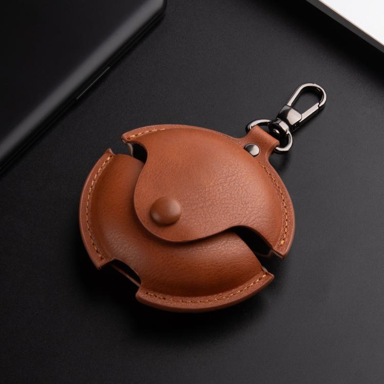 For Huawei FreeBuds 7i Business Leather Earphone Protective Case with Hook
