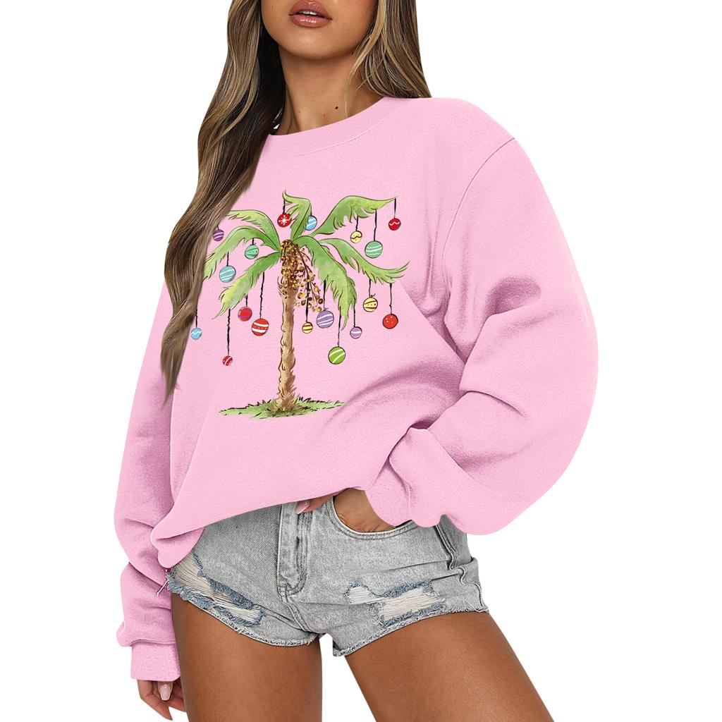 Women  Tops Women's Long Sleeve Sweatshirt Casual Crewneck Loose Fit Pollover Fleece Tops