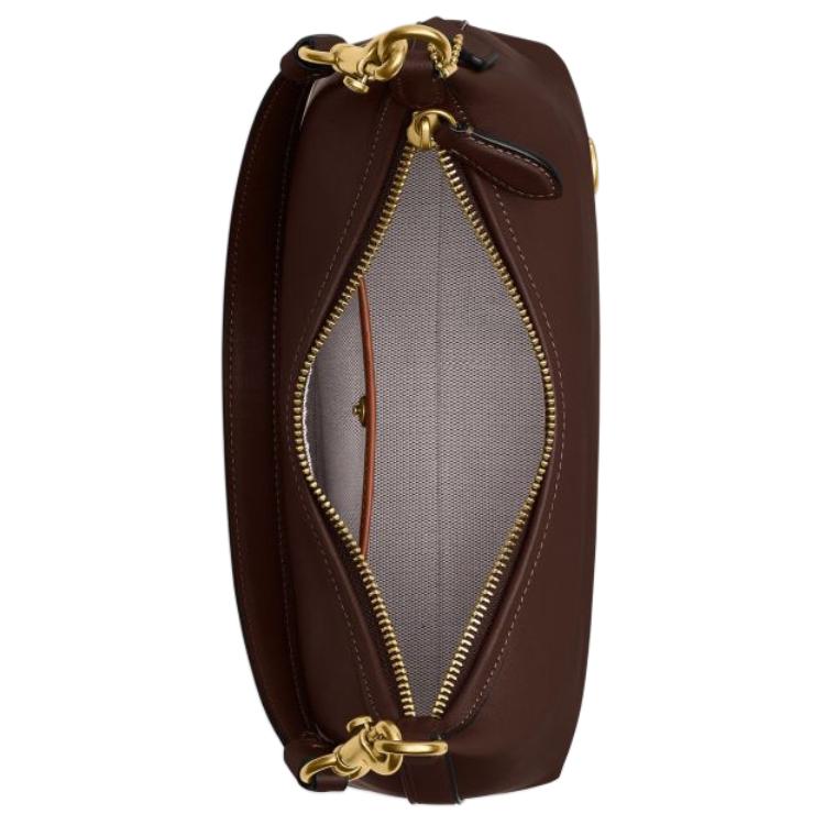 Coach Juliet 28 Detachable Shoulder Strap Leather Shoulder Bag Large Women Shoulder Bag Brown CDZ64-B4MPL