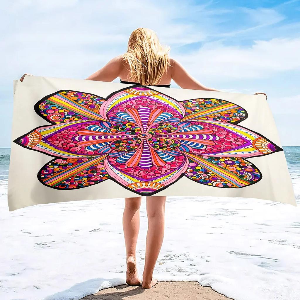 Oversized Microfiber Beach Towel,Quick Dry Sandproof Compact, Beach Gear Stuff Travel Lighterweight Towels for Camping Picnic