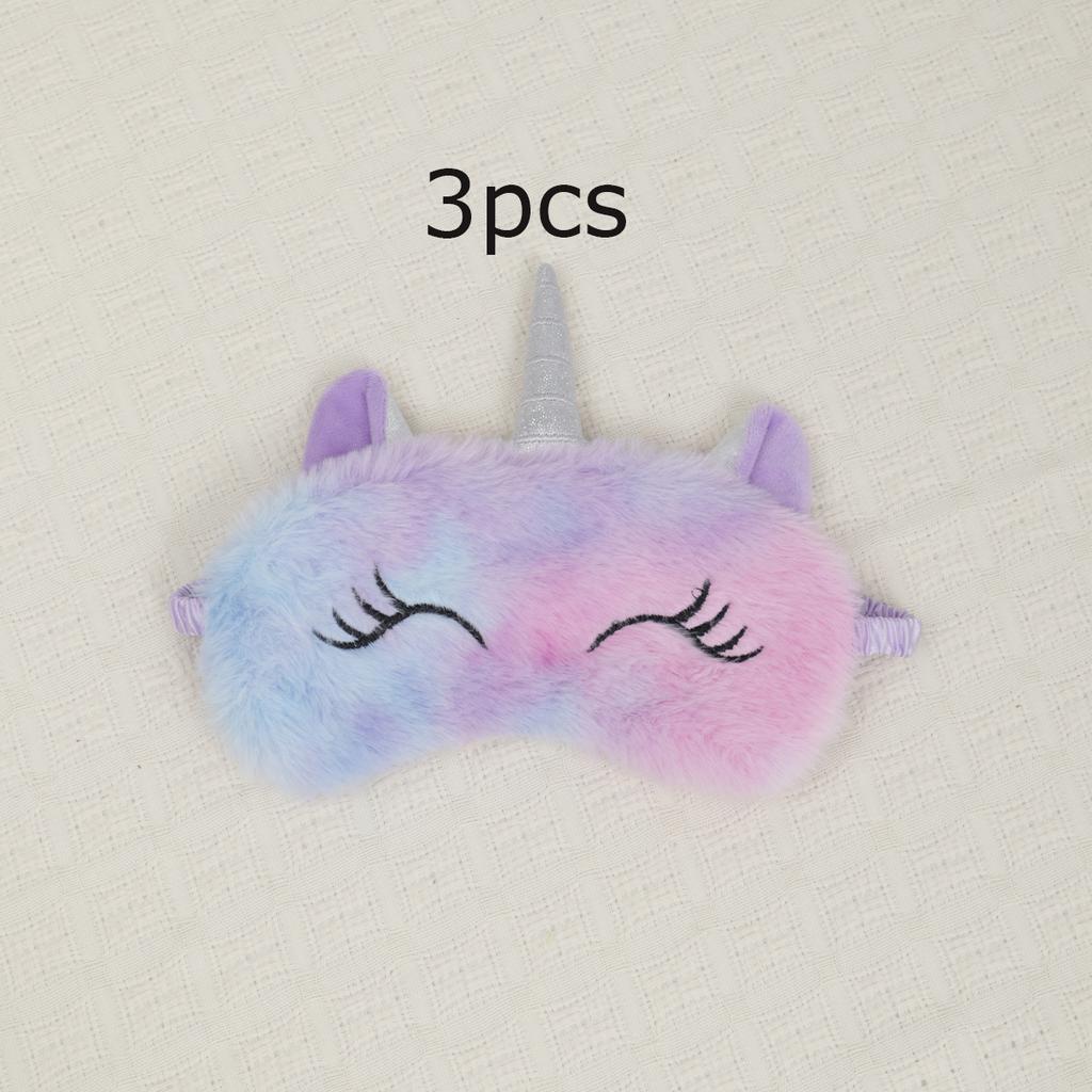 1pc/3pcs/5pcs-Cartoon Unicorn Party Anime Sleeping Mask Kids Gift Cute Blindfolds Travel Sleep Eye Band Shade Rest Eyepatch