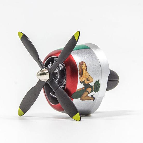 P-47 Stíhací letoun Klip do průduchu s vůní Klasický model letadla Dekorace do auta Otáčivá vrtule & Uvolňování vůně Univerzální ozdoba pro většinu průduchů