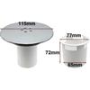Shower Drain Cover, Shower Trap Cover Replacement, 90mm / 115mm Shower Plughole Cover, Shower Waste Trap Cover, Shower Tray Plug Hole Cover Chrome, Sh