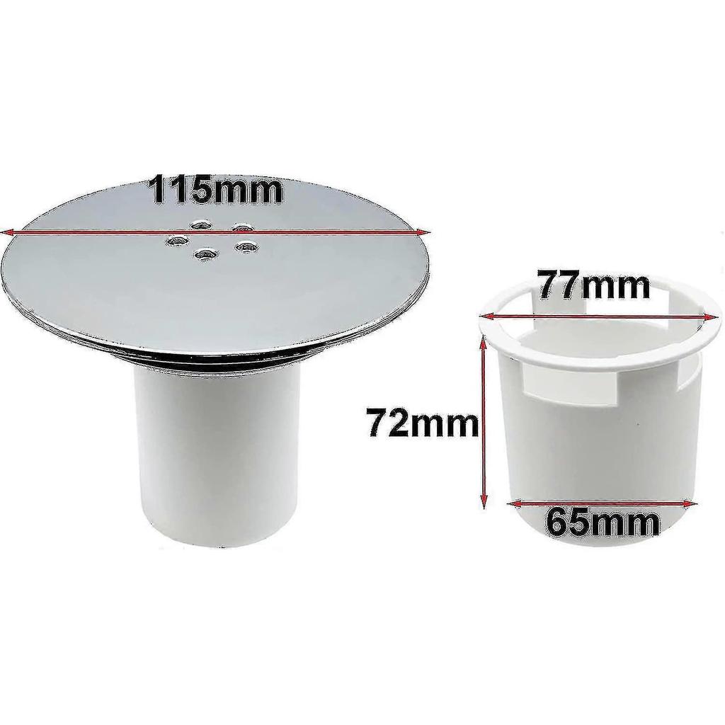 Shower Drain Cover, Shower Trap Cover Replacement, 90mm / 115mm Shower Plughole Cover, Shower Waste Trap Cover, Shower Tray Plug Hole Cover Chrome, Sh
