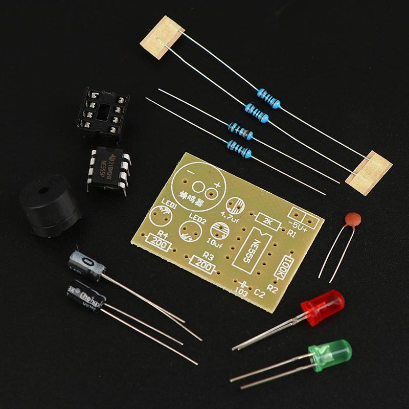Ne555 Diy Kit Led Flasher & Signal Generator Circuit With Pcb For Electronics Education & Solder Practice