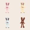Cute Long Ear Plaid Rabbit Plush Doll Toy Pendant For Gifts And Decor