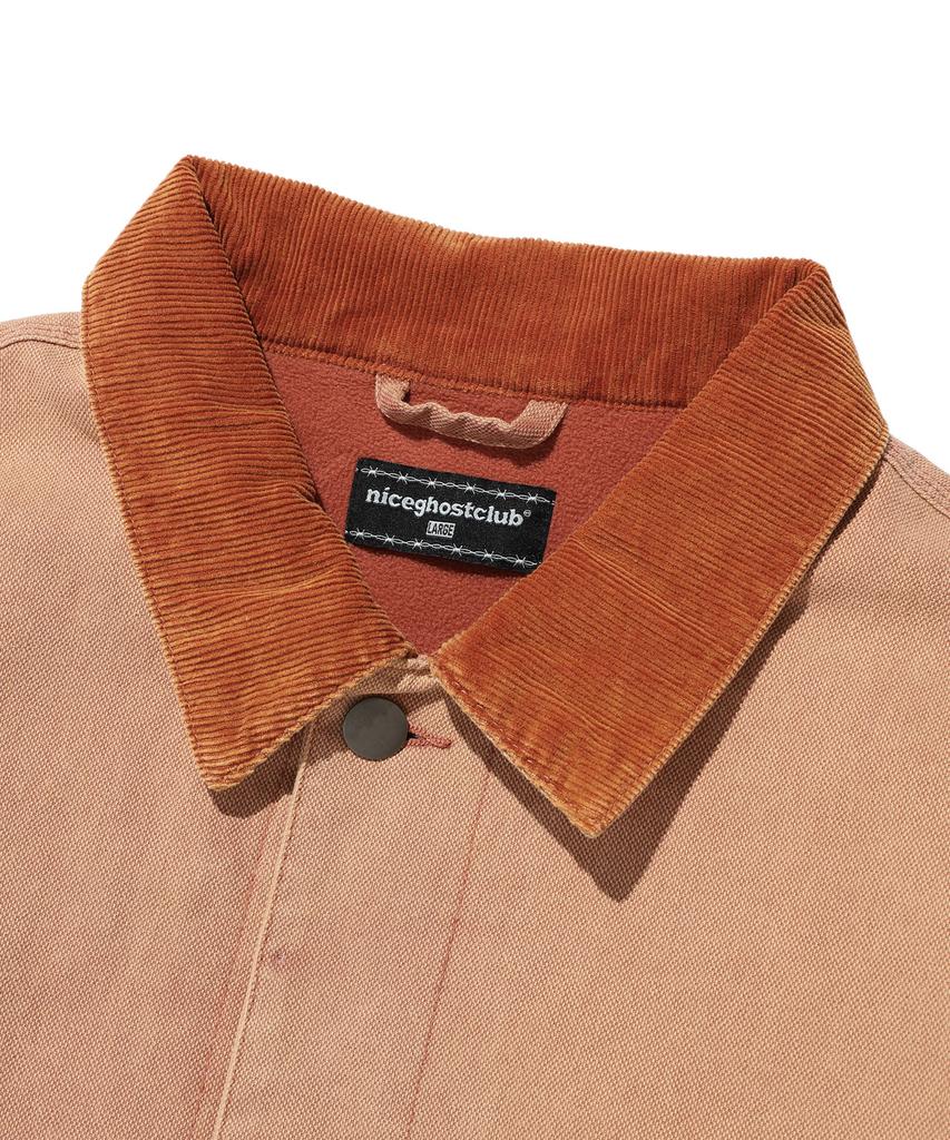 Niceghostclub Cotton Garment Dyed Chore Jacket_Brick(Ng2Dfud102A)