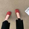 Koreanische Version von Pferdehufschuhen Zehenschuhe Damen Flachmaul Einzelne Schuhe Neu Einbeiniger Schweinsfuß Vielseitige Oma Flache Bohnenschuhe