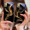 Floating golden ribbon For Samsung A 31 32 A33 A34 35 14 A15 13 16 25 26 50 52 53 54 55 56 70 71 72 73 Golden glass phone case